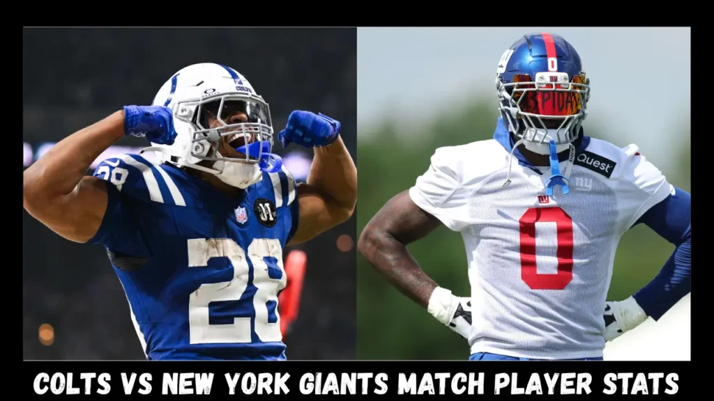 Colts vs New York Giants Match Player Stats