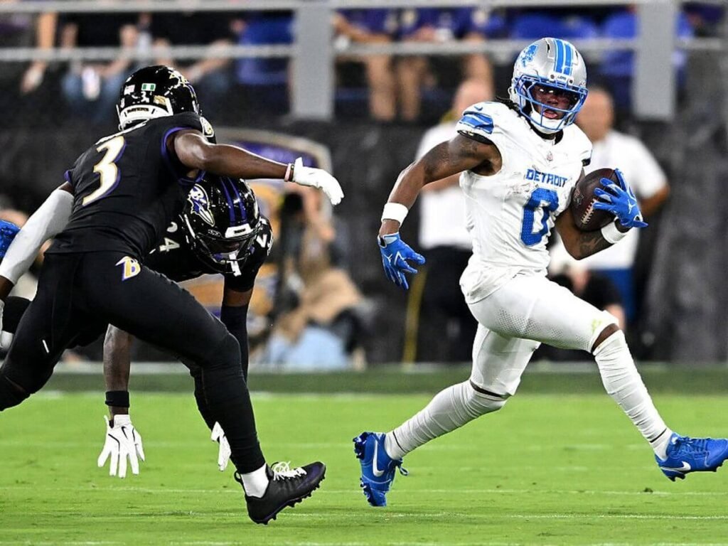 detroit lions vs baltimore ravens match player stats